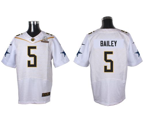 Nike Cowboys #5 Dan Bailey White 2016 Pro Bowl Men's Stitched NFL Elite Jersey - Click Image to Close